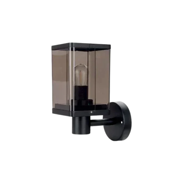 Wandlamp - Stijlvol wandarmatuur voor buiten – Kinkiet E27 LED IP44 Smoke Zwart