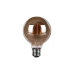 LED Filament Lamp E27 G80 – 6W – 2200K – Dymionen Glas – Dimbaar - Smoke